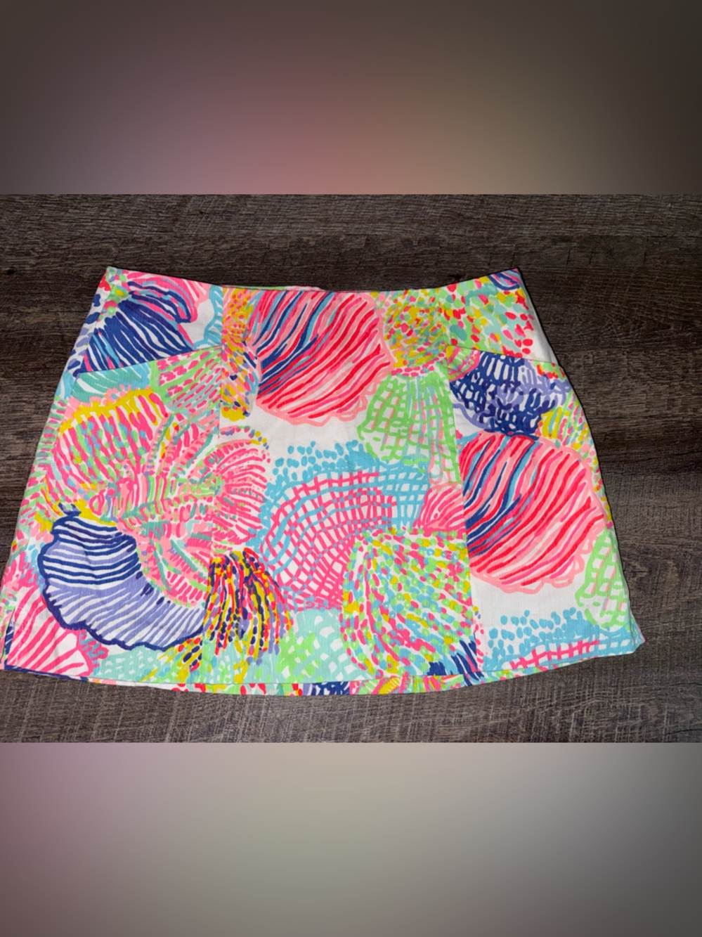 Lilly Pulitzer Multicolor Shell-Print Mini Skort